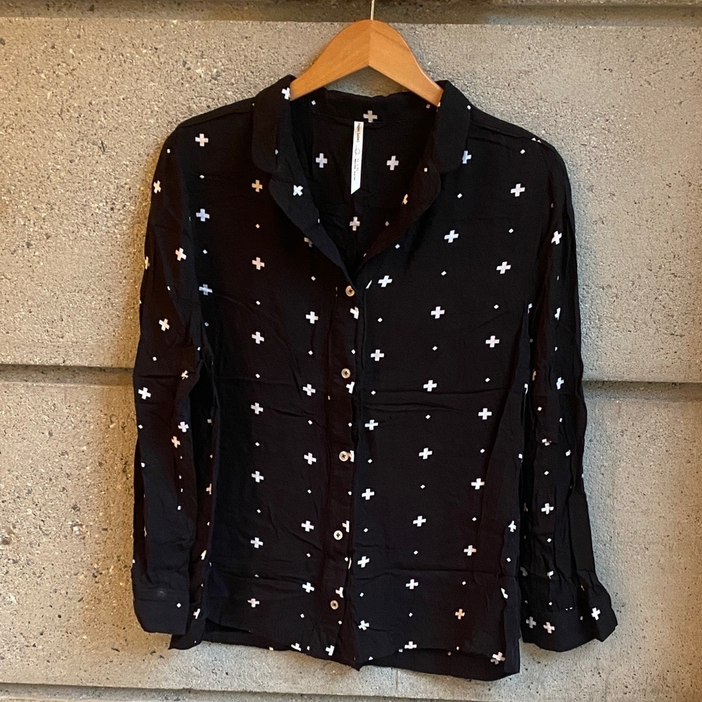 Paper Label “Cross” Button Down Shirt